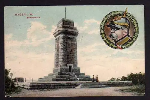 59499 AK Hagen i.W. Bismarcksäule 1907