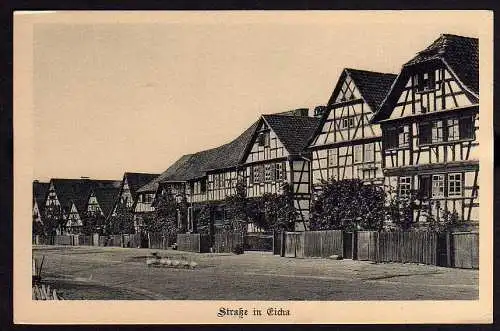 59510 AK Eicha Thüringen Fachwerkhäuser Straße um 1925