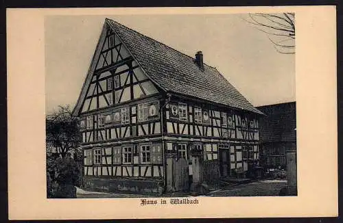 59513 AK Wallbach Thüringen Fachwerkhaus um 1925