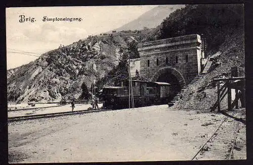 59516 AK Brig Eisenbahn Lok Tunnel Simploneingang Nord