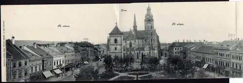 59016 3teilige Klapp Panorama AK Kosice Kaschau Kassa Slowakei 1903