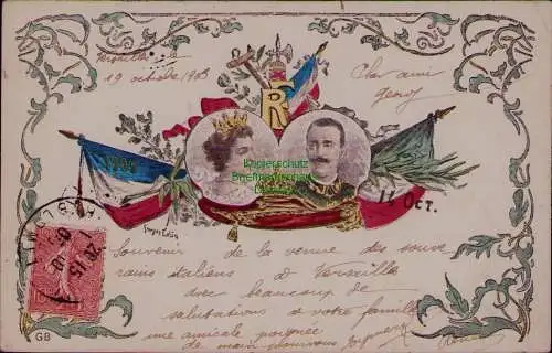 163193 AK Versailles 1903 Künstlerkarte nach Rummelsburg Nachgebühr gestrichen