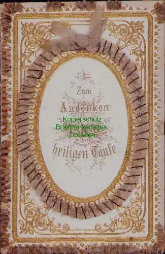 163209 Taufbrief Taufpatenbrief 1874 mit Einlageblatt Teichwolframsdorf