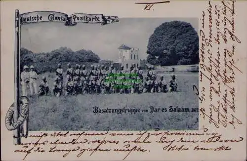 163304 AK DOA Deutsch Ostafrika Deutsche Colonial Postkarte 303 Besatzungstruppe