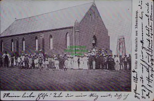 163277 AK Südafrika Adamshoop Southafrica Kirche und Gemeinde 1905