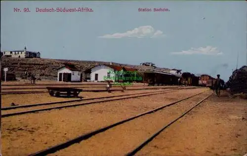 163234 AK DSW Deutsch Südwestafrika Bahnhof Station Seeheim Verlag Hubrich 1910