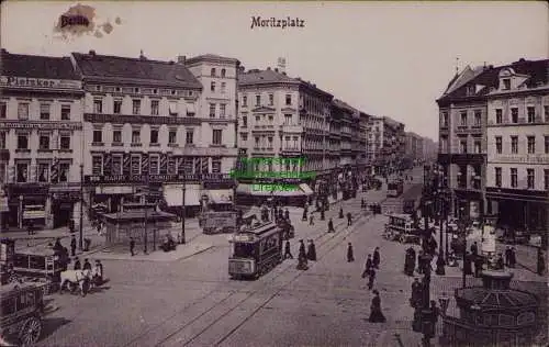 163191 AK Berlin Moritzplatz um 1910 Harry Goldschmidts Möbelhalle Vegetarisches