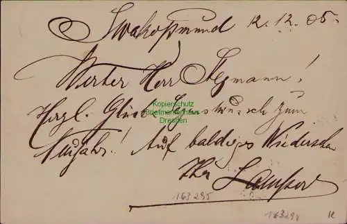 163294 AK DSW Deutsch Südwestafrika Swakopmund 1905 Vordruck Feldpostkarte nach