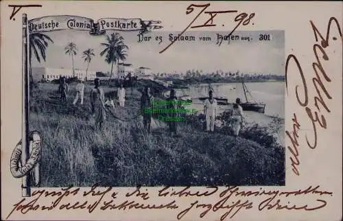 163303 AK DOA Deutsch Ostafrika Deutsche Colonial Postkarte 301 Dar es Salaam