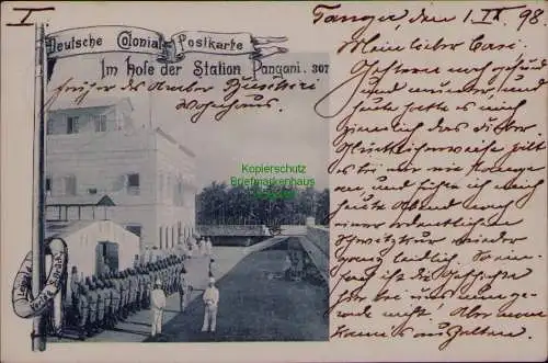 163302 AK DOA Deutsch Ostafrika Deutsche Colonial Postkarte 307 Station Pangani