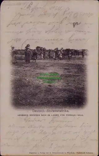 163283 AK DSW Deutsch Südwestafrika Windhuk 1905 Hereros Ovinaua - Naua