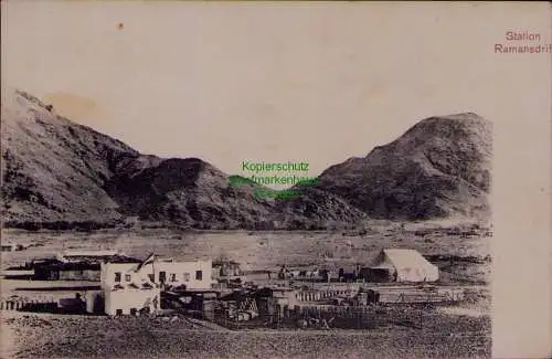 163273 AK Deutsch Südwestafrika Station Ramansdrift Feldpost Keetmanshoop 1907