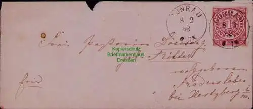 B22031 Brief Cunrau Kunrau Altmark NDP 1868