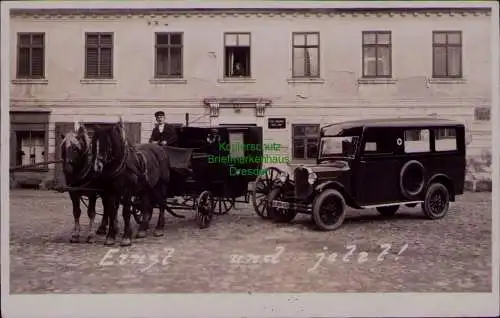163175 AK Chrastava Kratzau Böhmen um 1920 Sanitätsauto der Freiw. Feuerwehr