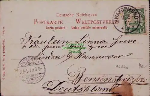 163241 AK DSW Deutsch Südwestafrika Artillerie in Gross-Windhoek 1901 Swakopmund