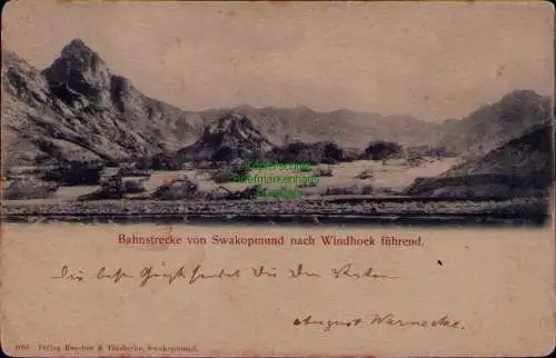 163271 AK DSW Deutsch Südwestafrika Rehoboth Bahnstrecke Swakopmund - Windhoek