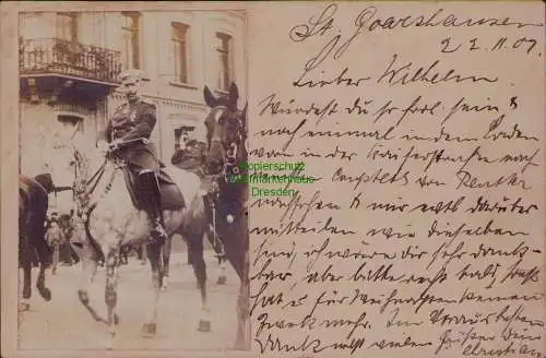 163212 AK Sankt Goarshausen 1902 privates Foto vom Kaiser auf Ganzsache geklebt