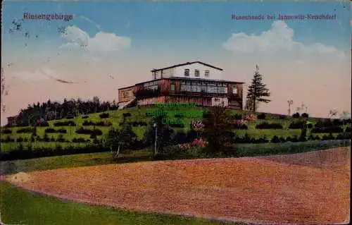 163221 AK Riesengebirge 1922 Rosenbaude bei Jannowitz-Ketschdorf