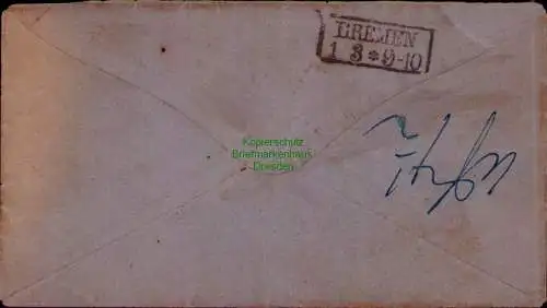 B22028 Brief Sachsen Leipzig 1865 n. New Orleans USA interesannter Überseebrief