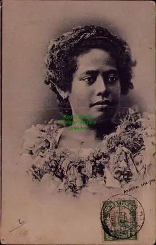 163266 AK Apia Samoa 1906 Sefilina samoanische Schönheit Upolu by Th.omas Andrew