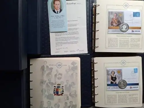 Sammlung Monarchen Europas 41 Medallienbriefe in 3 Alben Schuber hoher Abopreis