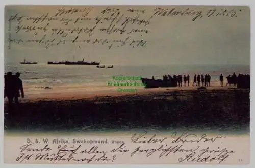 163270 AK DSW Deutsch Südwestafrika Feldpost 1906 Waterberg Rhede Swakopmund