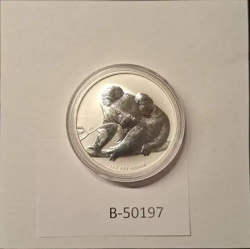B50197 Münze  Koala 2010 Silber silver AG 1oz 9999 Australien in Kapsel