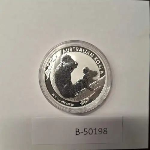 B50198 Münze  Koala 2011 Silber silver AG 1oz 9999 Australien in Kapsel