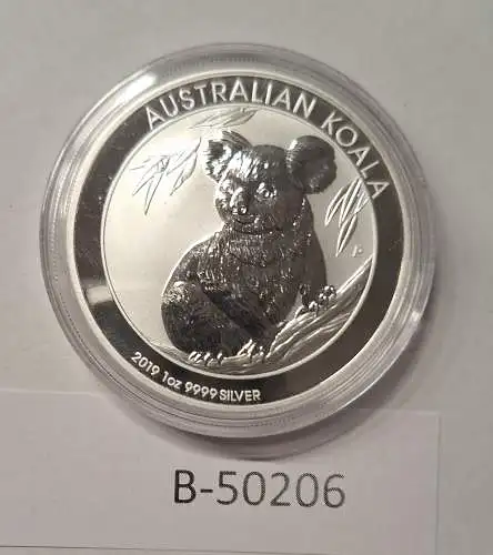 B50206 Münze  Koala 2019 Silber silver AG 1oz 9999 Australien in Kapsel