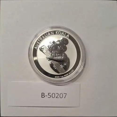 B50207 Münze  Koala 2020 Silber silver AG 1oz 9999 Australien in Kapsel