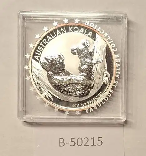 B50215 Münze Fabulous 15 2011 Koala Silber silver AG 1oz 9999 Australien Kapsel