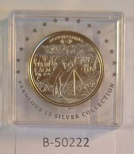 B50222 Münze Fabulous 15 2011 Pehr Kalm Silber silver AG 925 Finnland in Kapsel