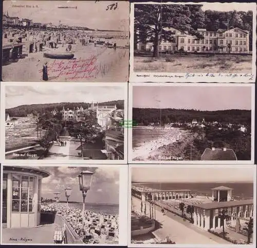 165538 6 AK Ostseebad Binz auf Rügen Strandhotel 1937 Hotel Dünenhaus Leben am