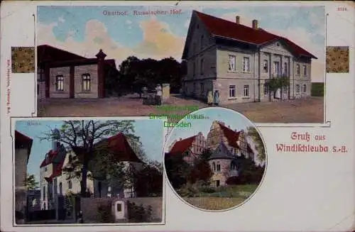 163414 AK Windischleuba S.-A. 1912 Gasthof Russischer Hof Schloss