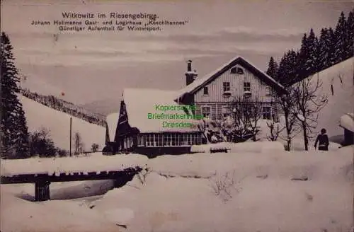 163446 AK Witkowitz im Riesengebirge um 1920 Hollmanns Gasthaus Koschlhannes