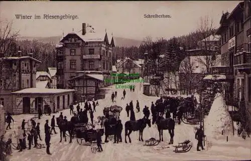 163409 AK Winter im Riesengebirge Schreiberhau 1912