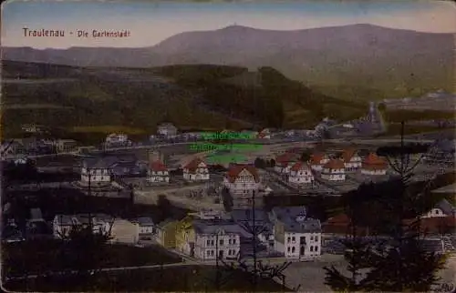 163443 AK Trautenau Die Gartenstadt 1918
