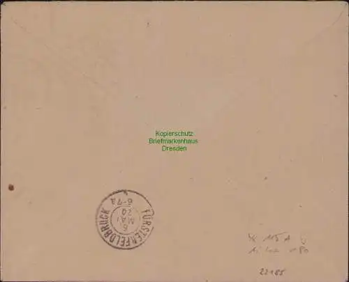 B22185 Brief Bayern  4x 115 Ab Einschreiben München 1920 nach Fürstenfeldbruck
