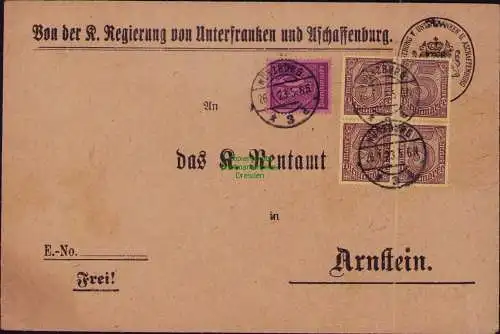 B22210 Brief Deutsches Reich Dienst 1923 von der K. Regierung von Unterfranken u