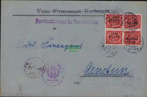 B22215 Brief Deutsches Reich Dienst 1922 Forstamtmann in Gramschatz