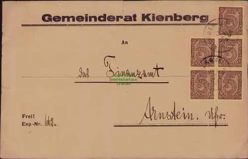 B22224 Brief Deutsches Reich Dienst 1922 Gemeinderat Kienberg