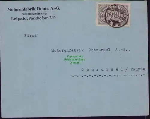 B22246 Brief Deutsches Reich 1923 Motorenfabrik Deutz A.-G. Zweigniederlassung L