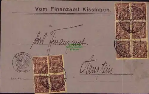 B22253 Brief Deutsches Reich Dienst 1922 Vom Finanzamt Kissingen