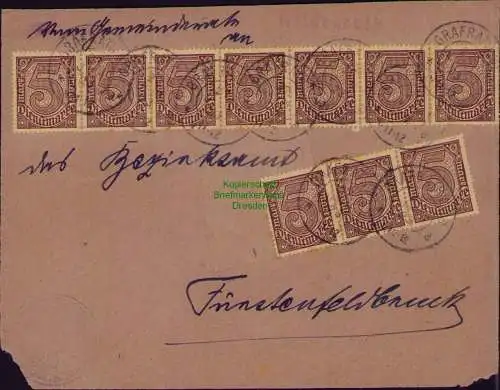 B22255 Briefvorderseite Deutsches Reich Dienst 1922 vom Gemeindeamte Will… ? Gra