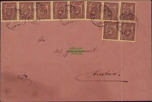 B22258 Brief Deutsches Reich Dienst 10x D 33 1923 an das Finanzamt Arnstein