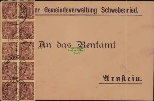 B22259 Brief Deutsches Reich Dienst 10x D 33 1922 Gemeindeverwaltung Schwebenrie