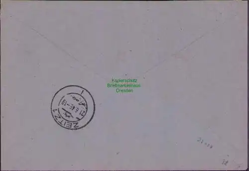 B22127 Brief Lokalausgabe Finsterwalde Einschreiben Oberschlema 1946 nach Zeitz