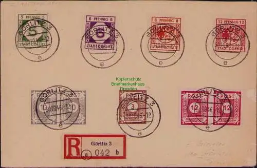 B22183 Ganzsache Lokalausgabe Stadt Strausberg 1945 blanko gestempelt