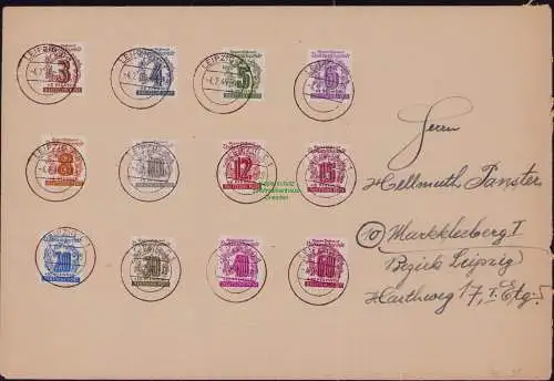 B22124 Brief SBZ  138 - 149 Satzbrief Volkssolidarität Leipzig -4.2.46 1946