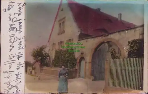 156008 AK Dresden 1911 handcolorierte Fotokarte Bauerngehöft